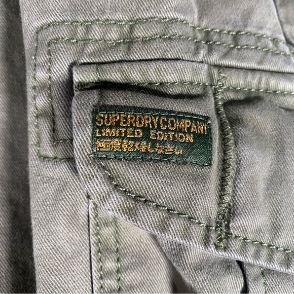 Superdry Cargos Green Trousers Women's Size Large Gorpcore Pockets Hiking - Picture 5 of 12